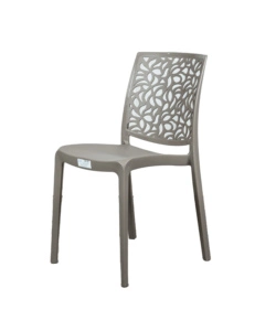 SEDIA DA INTERNO "LONDON" MONOBLOCCO IN RESINA COLOR TAUPE, 44X56X83,5 CM